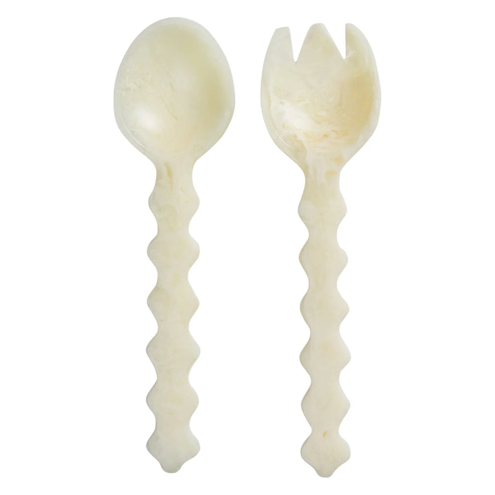 SAGE &amp; CLARE GISELE SALAD SERVERS: PEARL