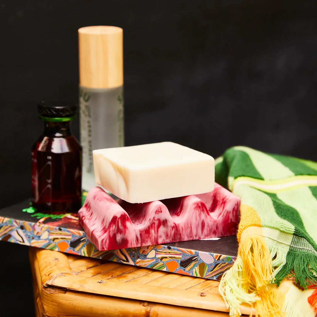 SAGE &amp; CLARE DENISE SOAP DISH: CRIMSON
