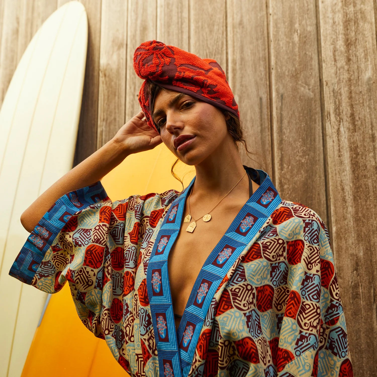 SAGE & CLARE ROSALIA HAIR WRAP: FLAME