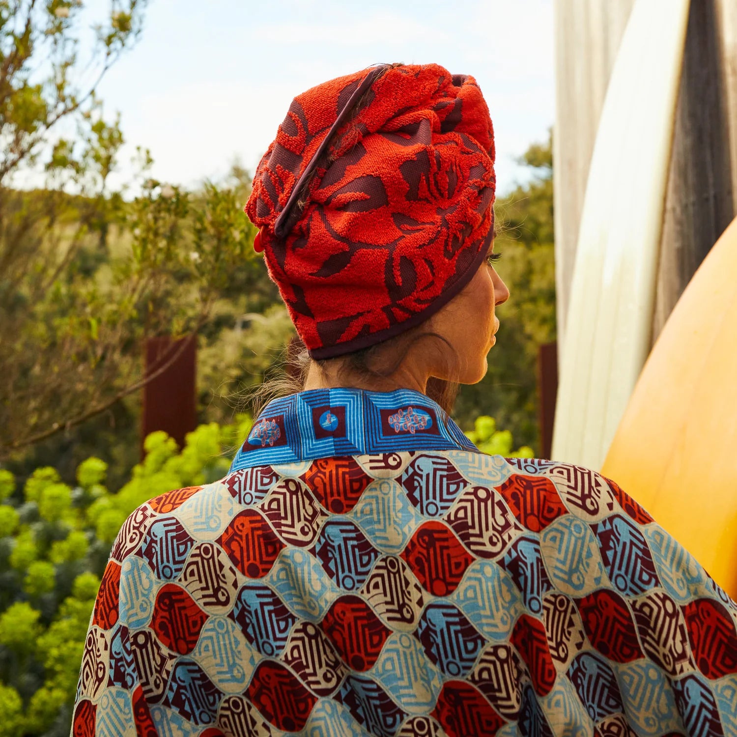 SAGE & CLARE ROSALIA HAIR WRAP: FLAME