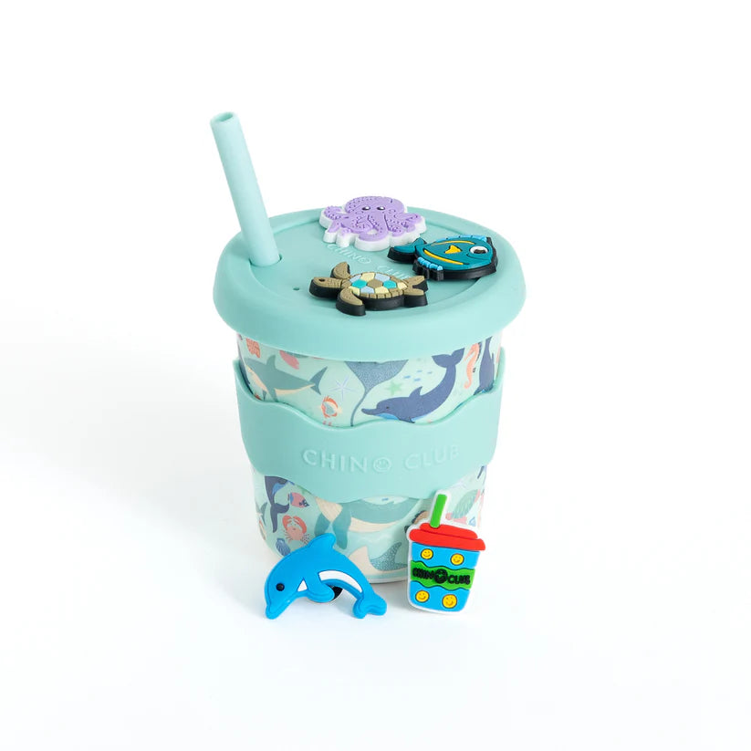 CHINO CLUB KIDS CHARM KEEP CUP: SEA CREATURES/8OZ
