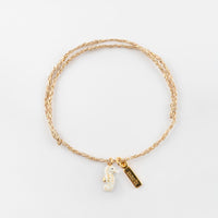 NACH SEAHORSE GOLD ROPE CHARM BRACELET