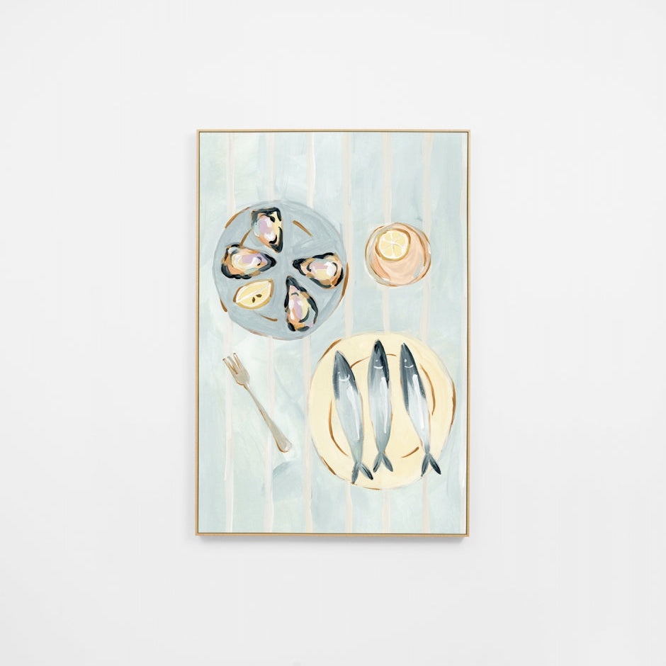 SEASIDE CANAPES BLUE CANVAS