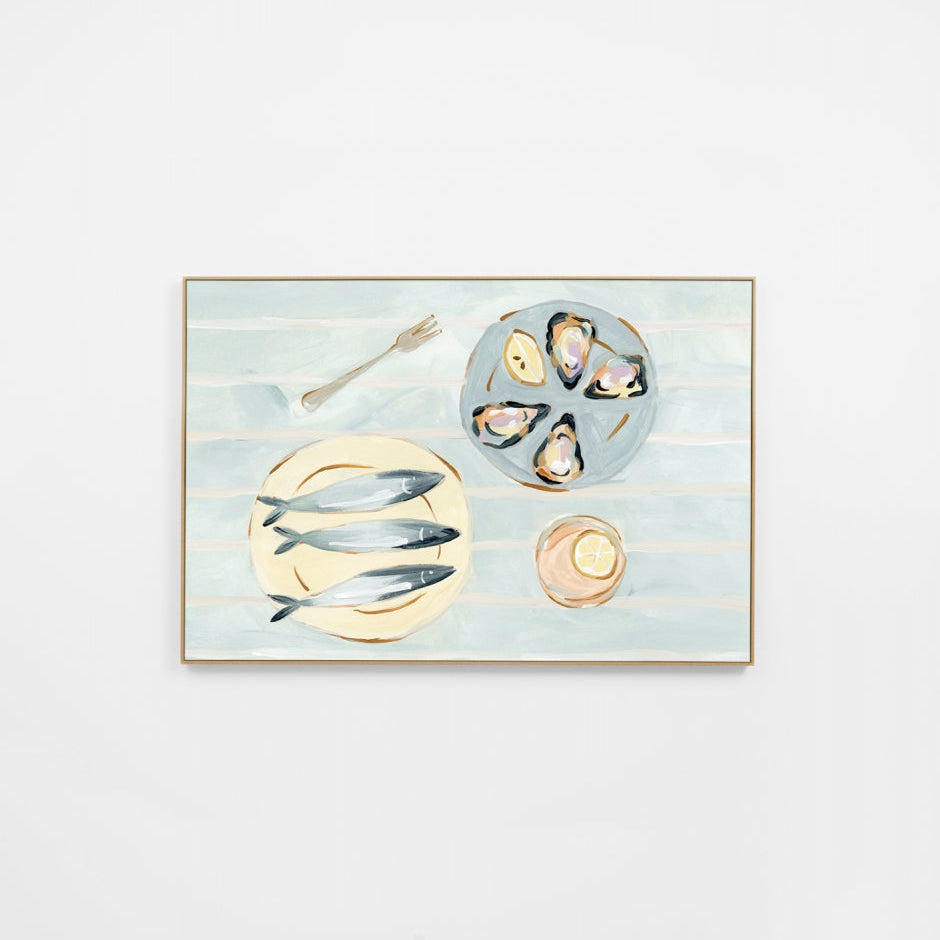 SEASIDE CANAPES BLUE CANVAS