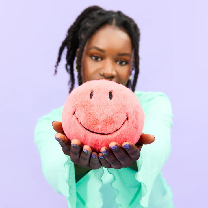 SMILEY ECO FUZZY: BRIGHT CORAL