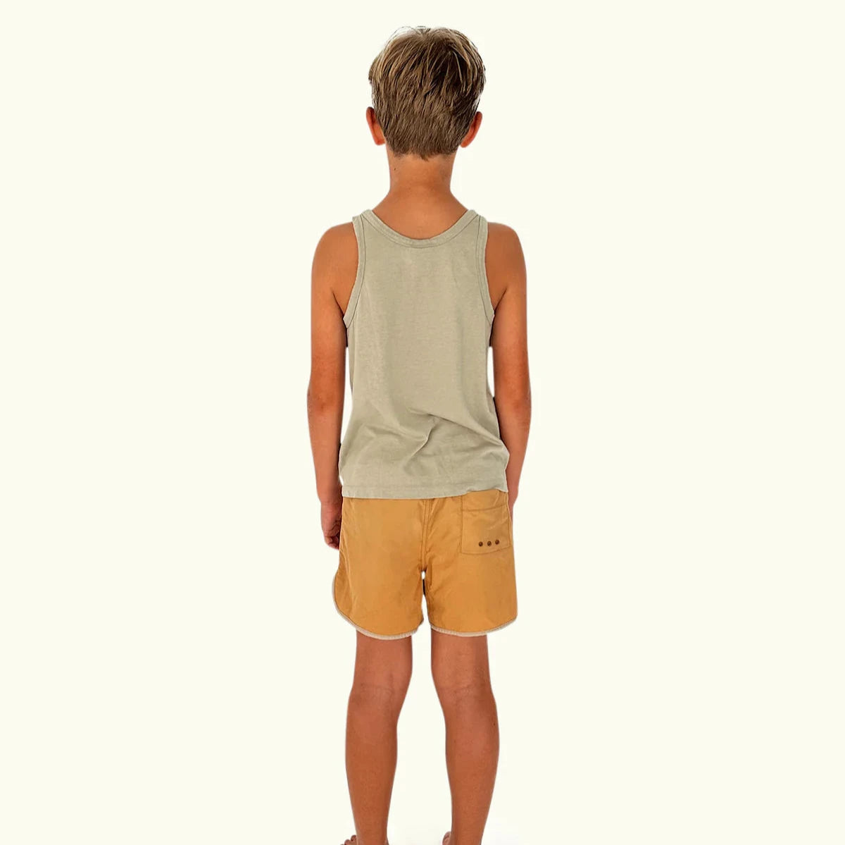 THE SET THE QUICK DRY SWIM SHORT: CAMEL