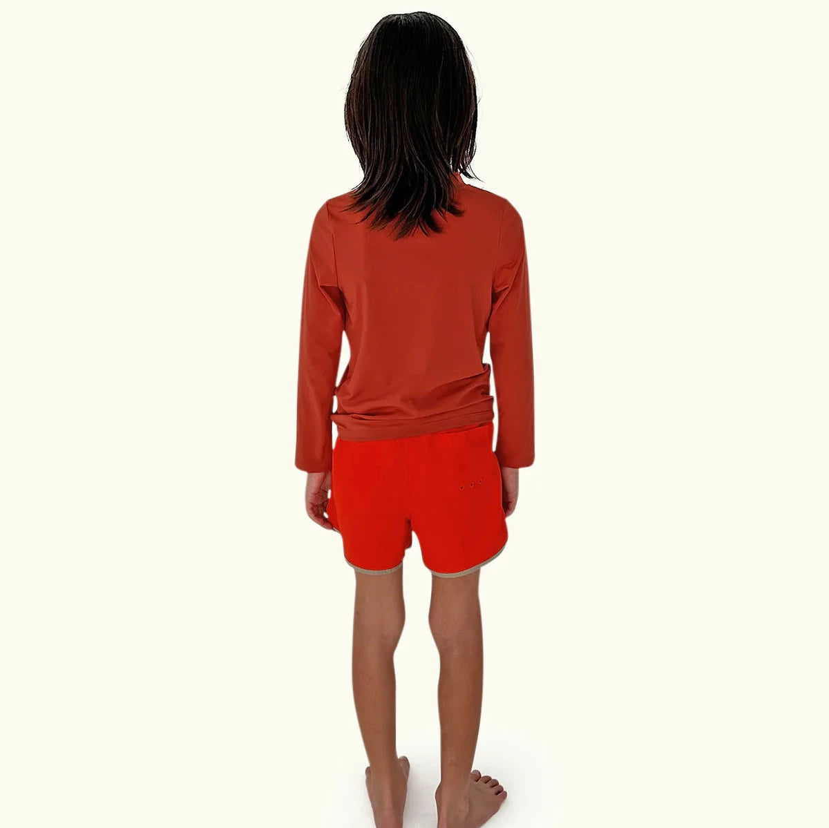 THE SET THE QUICK DRY SWIM SHORT: TOMATO