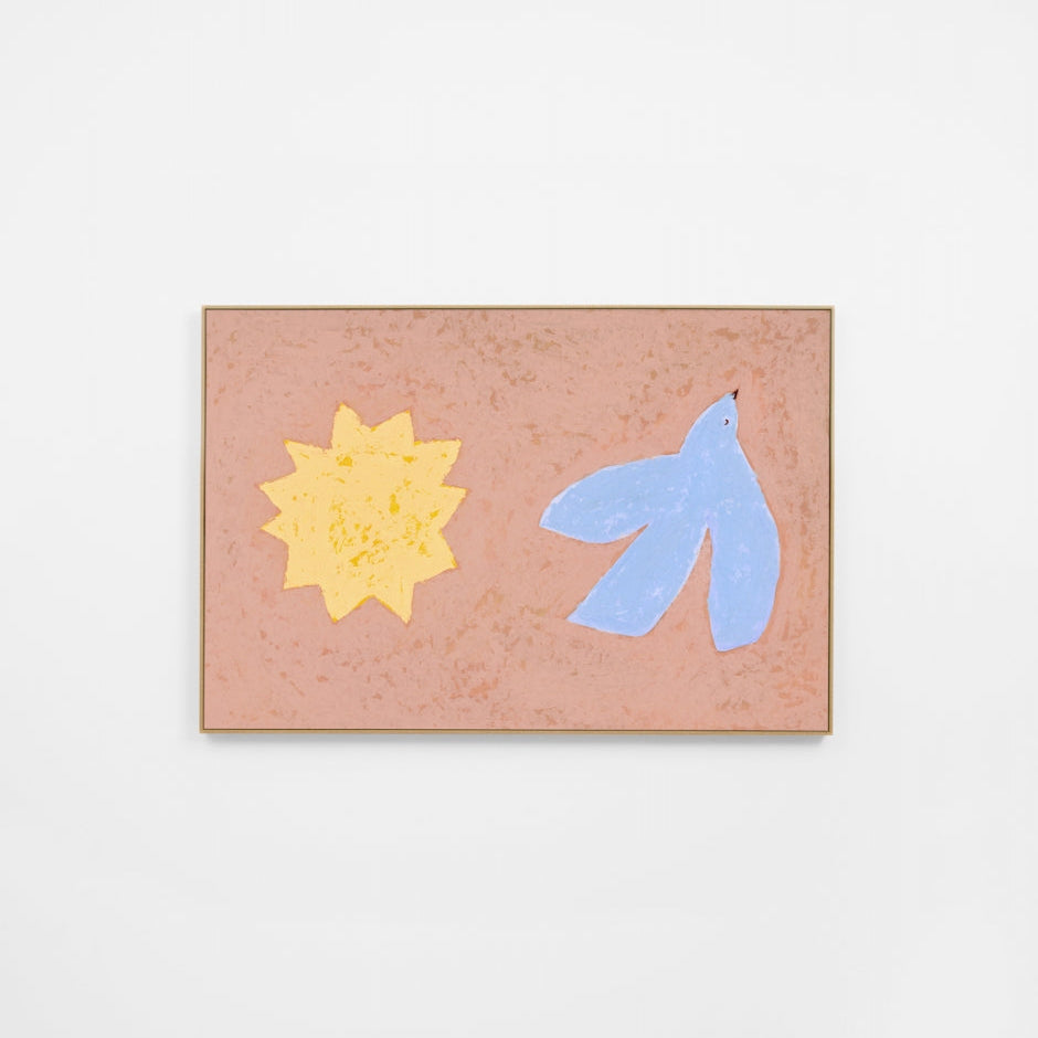 SUNSHINE BIRD BLUSH CANVAS (42X62)