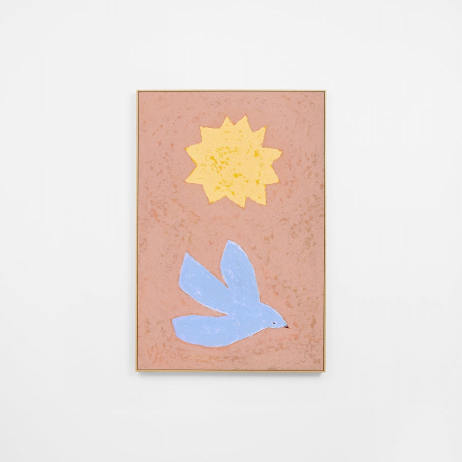 SUNSHINE BIRD BLUSH CANVAS (42X62)
