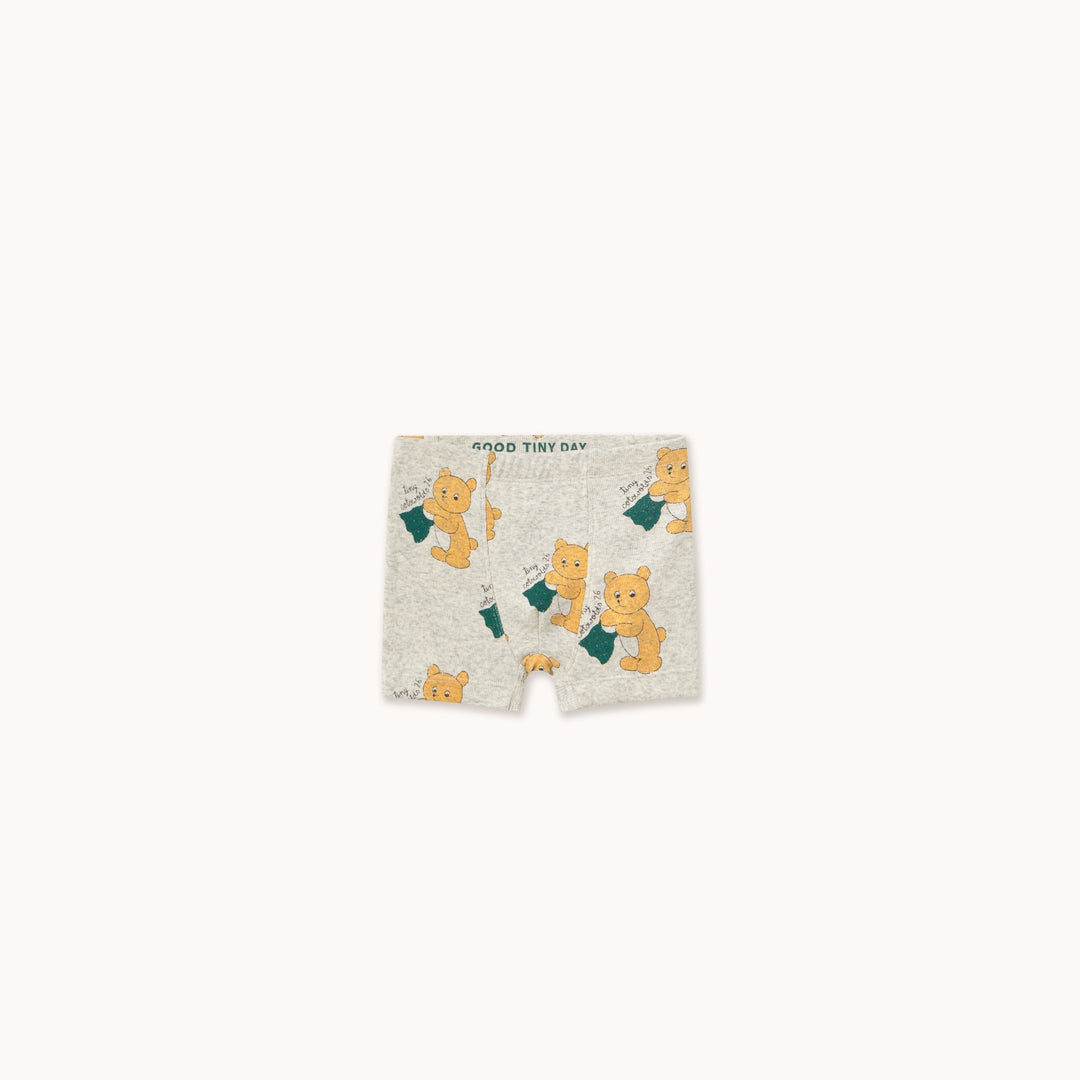TINY COTTONS BEARS BOXERS: LIGHT CREAM MELANGE