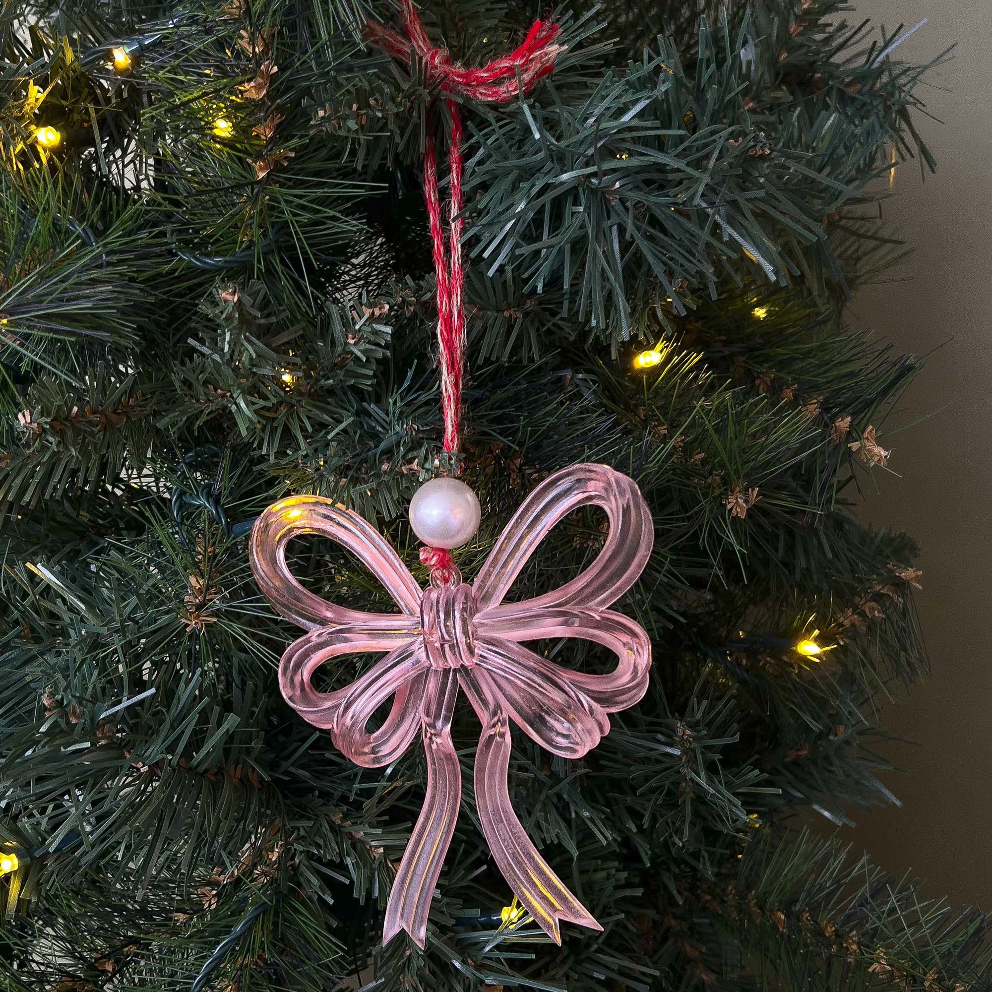 BOW HANGING DECORATION: PINK