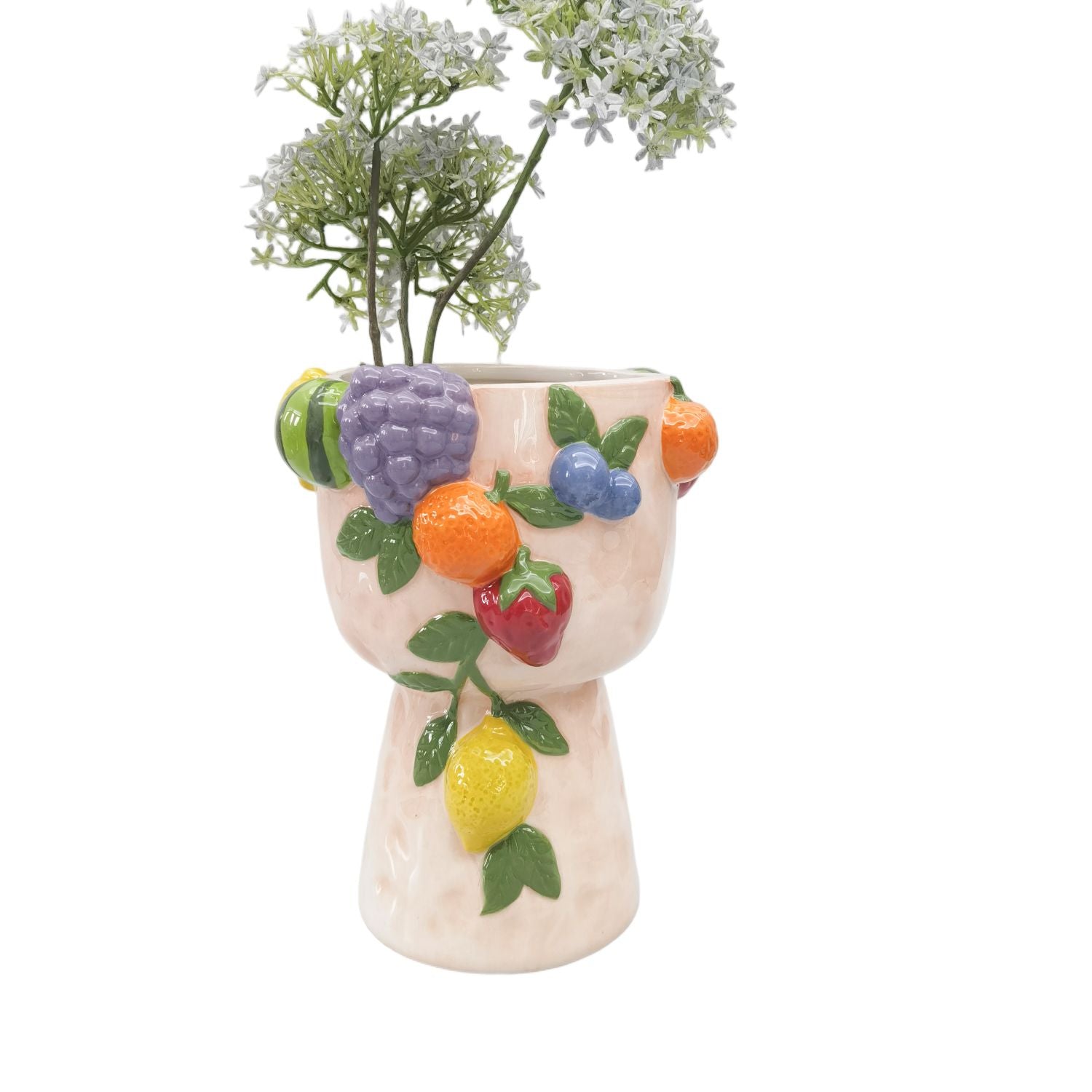 TROPICAL FRUIT TALL VASE