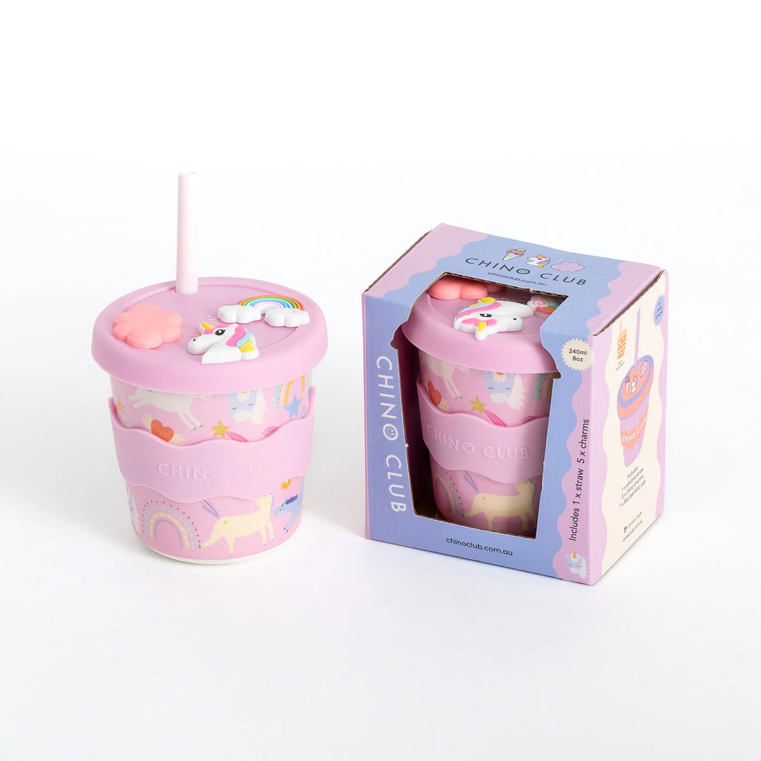 CHINO CLUB KIDS CHARM KEEP CUP: UNICORN / 8OZ