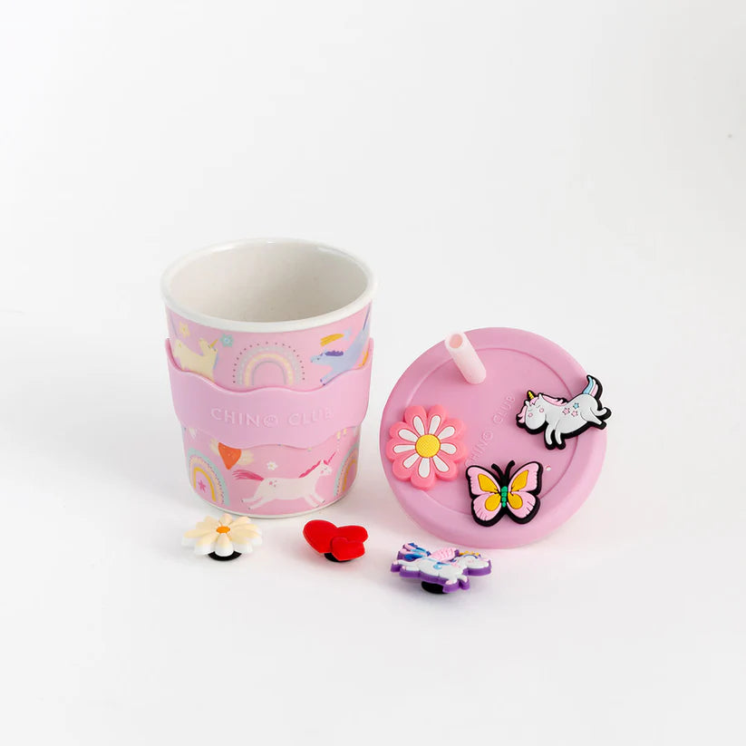 CHINO CLUB KIDS CHARM KEEP CUP: UNICORN / 8OZ