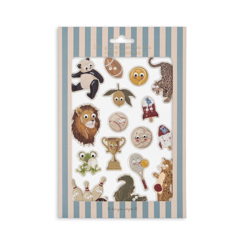 KONGES SLOJD PUFFY STICKERS: ANIMALS