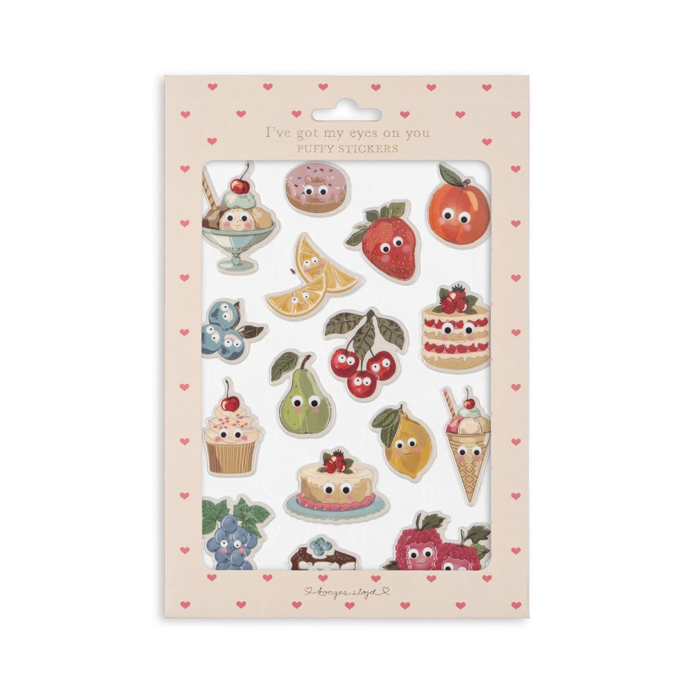 KONGES SLOJD PUFFY STICKERS: FRUITY