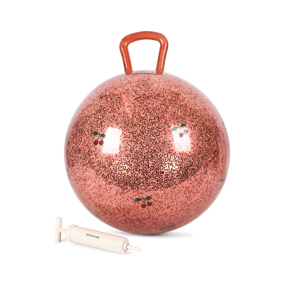 KONGES SLOJD GLITTER JUMP BALL: CHERRY