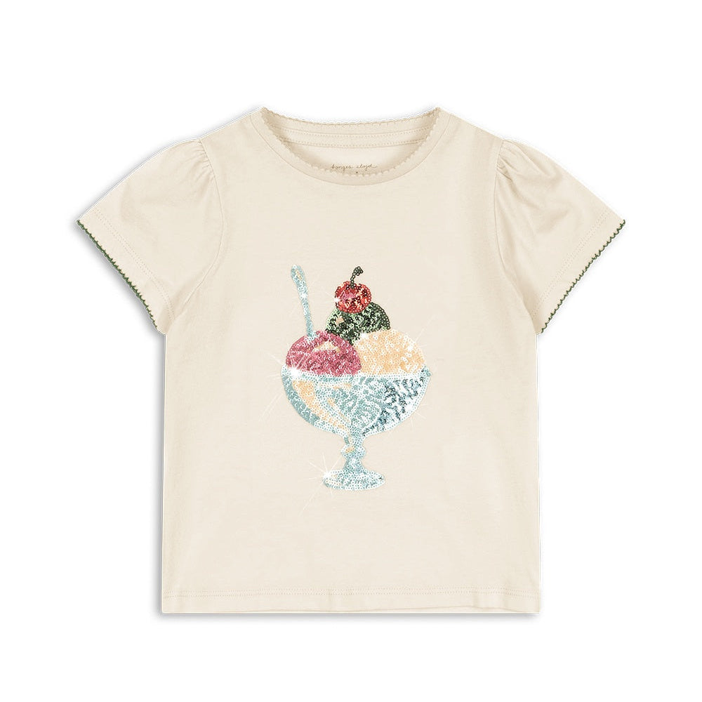 KONGES SLOJD FAMO PUFF TEE: BUTTERCREAM