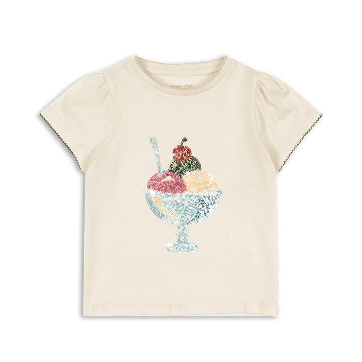 KONGES SLOJD FAMO PUFF TEE: BUTTERCREAM