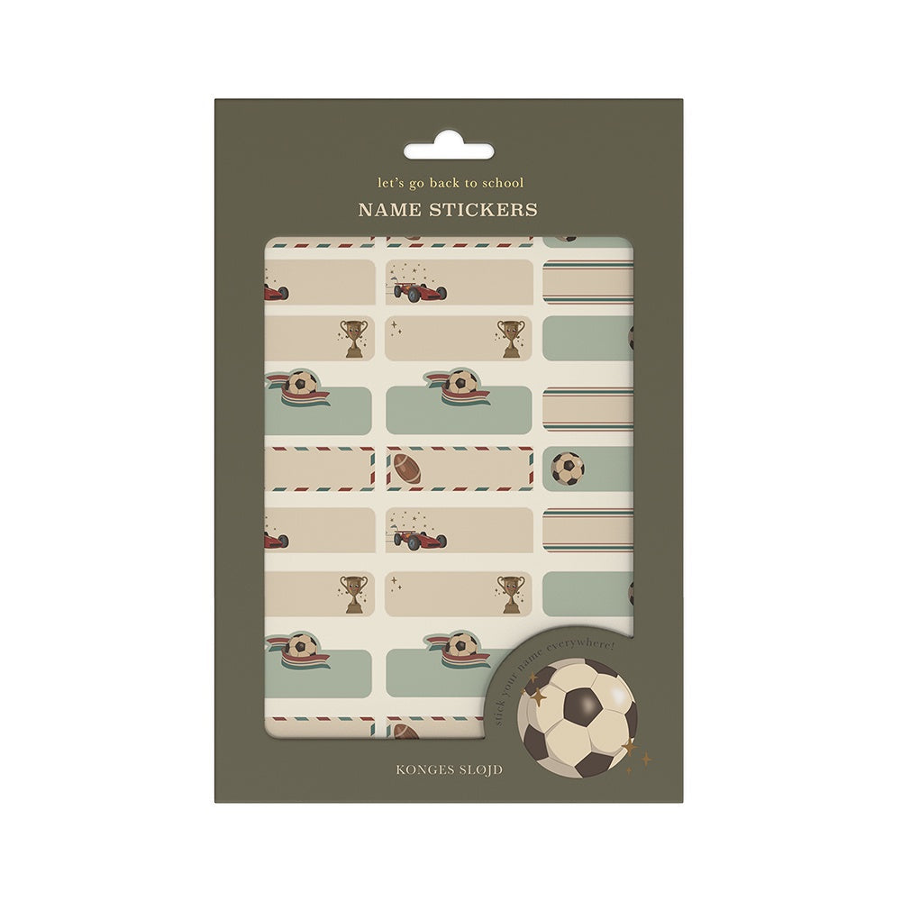 KONGES SLOJD NAME STICKERS 60PC: KICK IT
