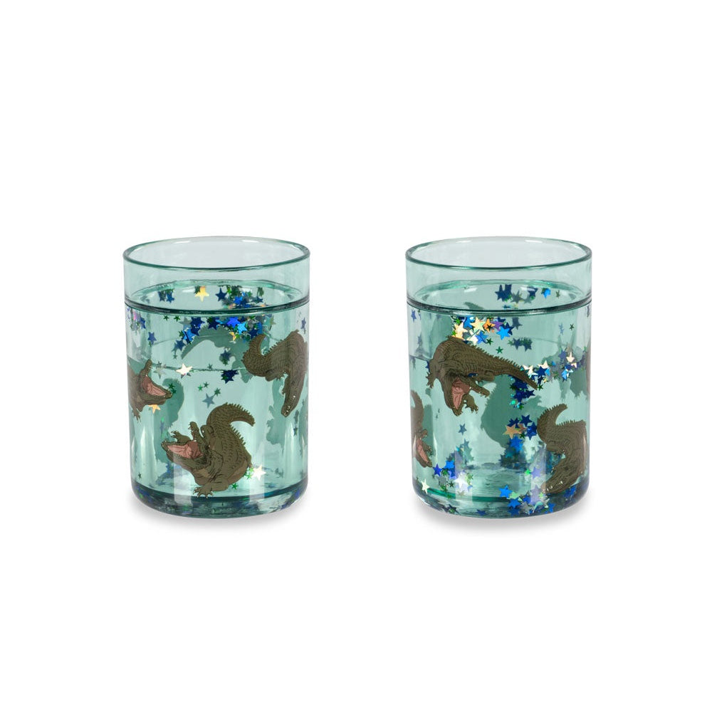 KONGES SLOJD GLITTER CUPS 2PC: CROCODILE