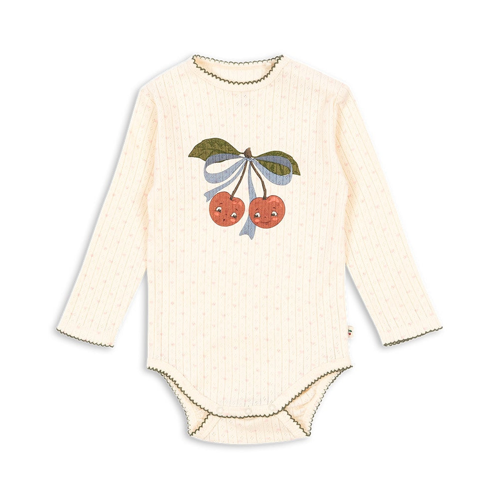 Konges Sløjd Minnie Bodysuit Minnie Coeur - baby pointelle bodysuit
