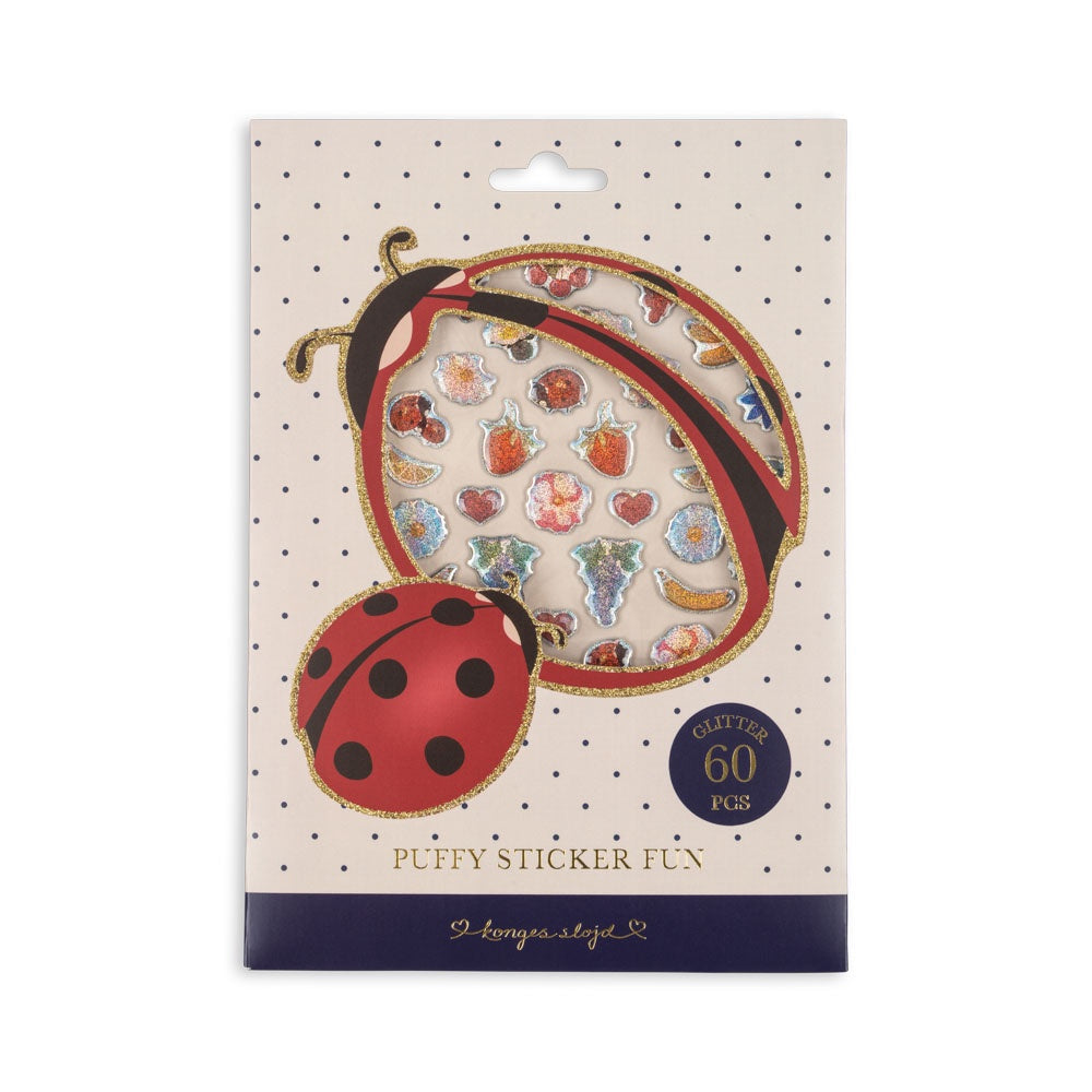 KONGES SLOJD PUFFY STICKERS: LADYBUG