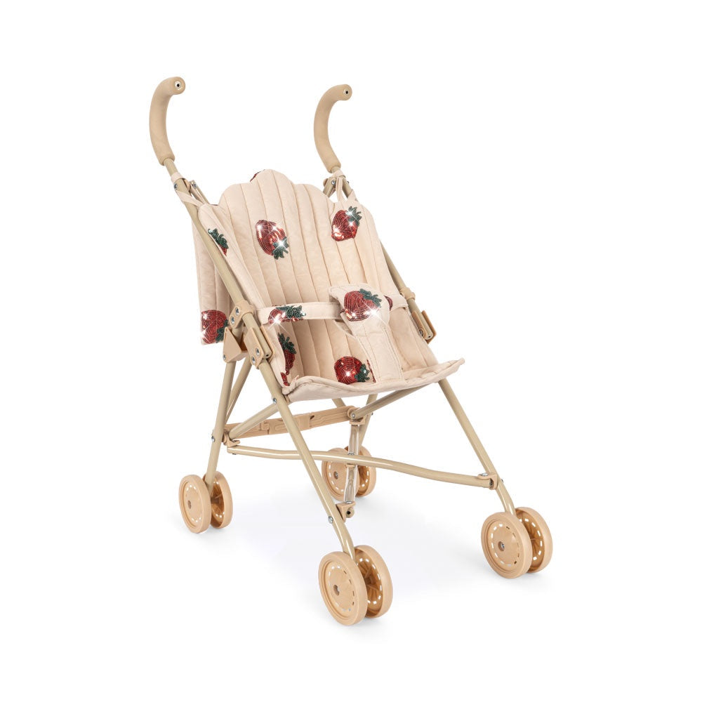 KONGES SLOJD TULLE DOLL STROLLER: STRAWBERRY