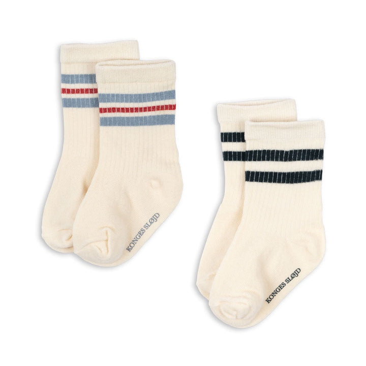 KONGES SLOJD ACT SOCKS 2PC: OPTIC WHITE