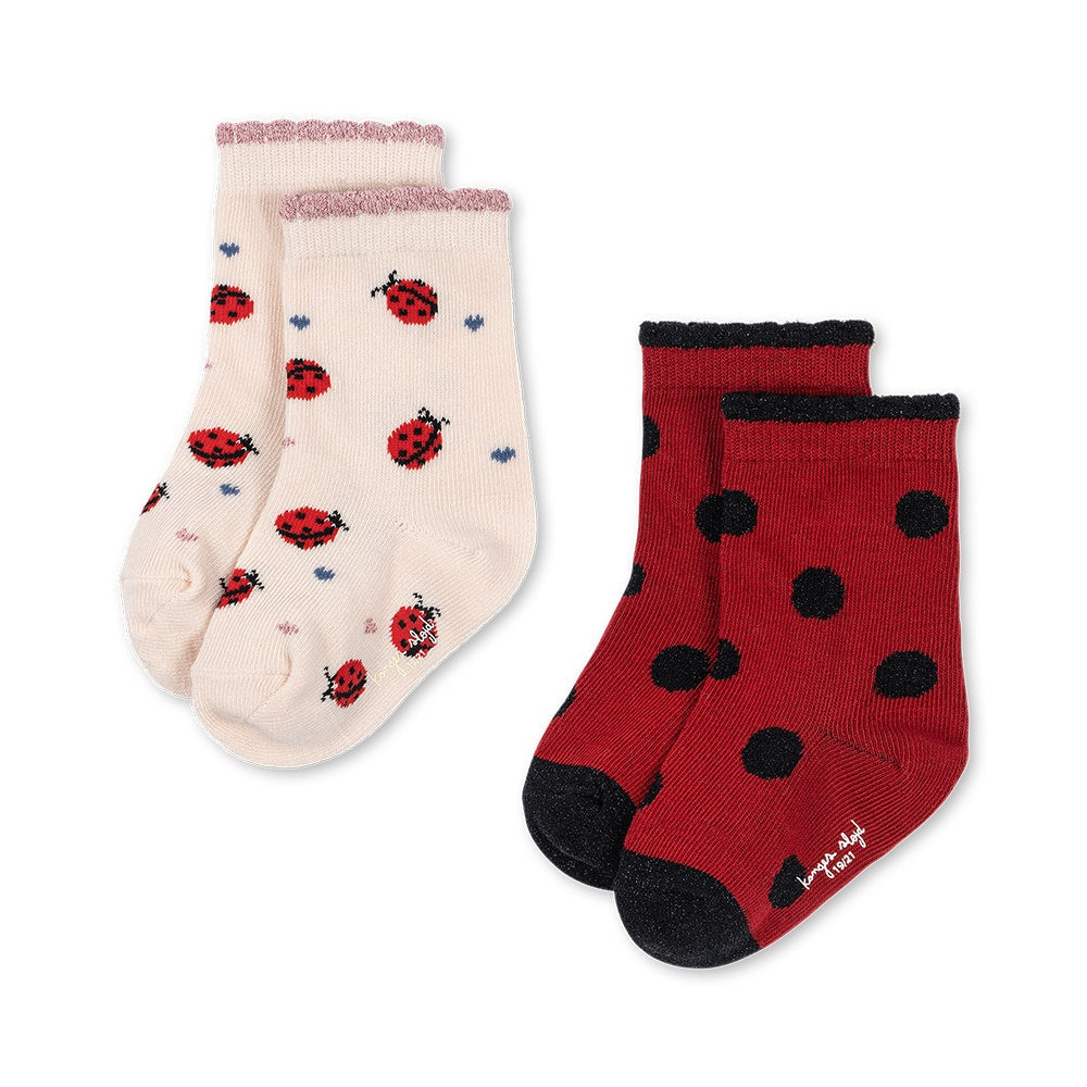 KONGES SLOJD LADYBUG JACQUARD SOCKS 2PC