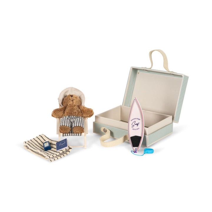 KONGES SLOJD TINY TEDDY TRAVEL: BLUE STRIPE