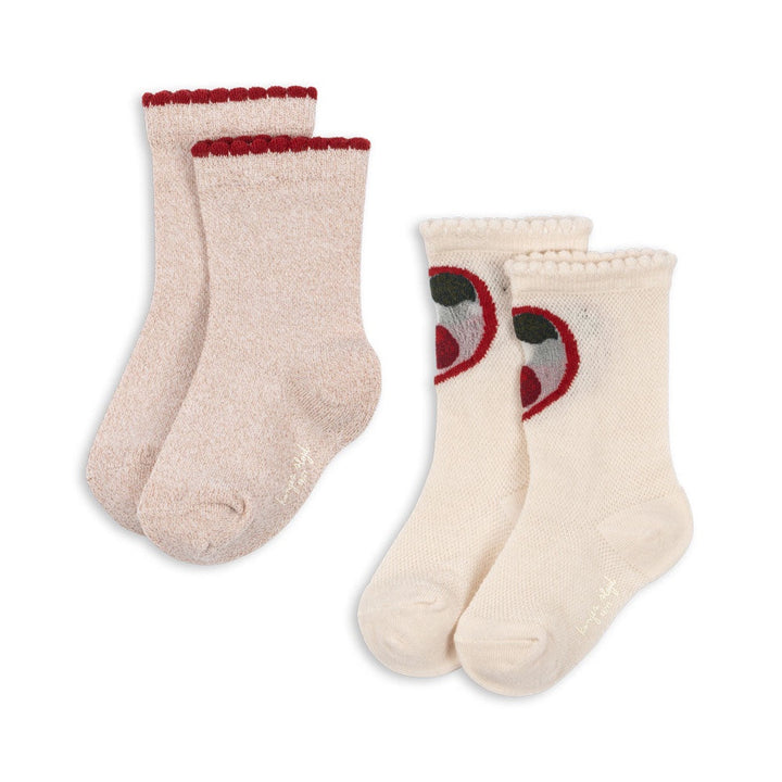 KONGES SLOJD CHERRY ROSE SOCKS 2PC