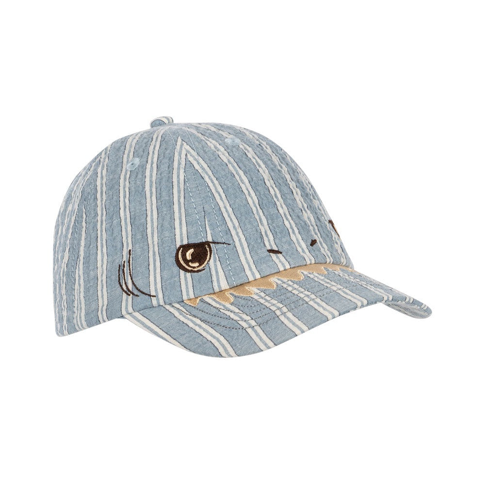 KONGES SLOJD ELLIOT SHARK CAP: TRIO BLEU STRIPE