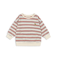 KONGES SLOJD ITTY RIB SWEAT SHIRT: STRIPE WINDS