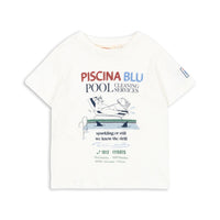 KONGES SLOJD ERA TEE: OFF WHITE / PISCINA