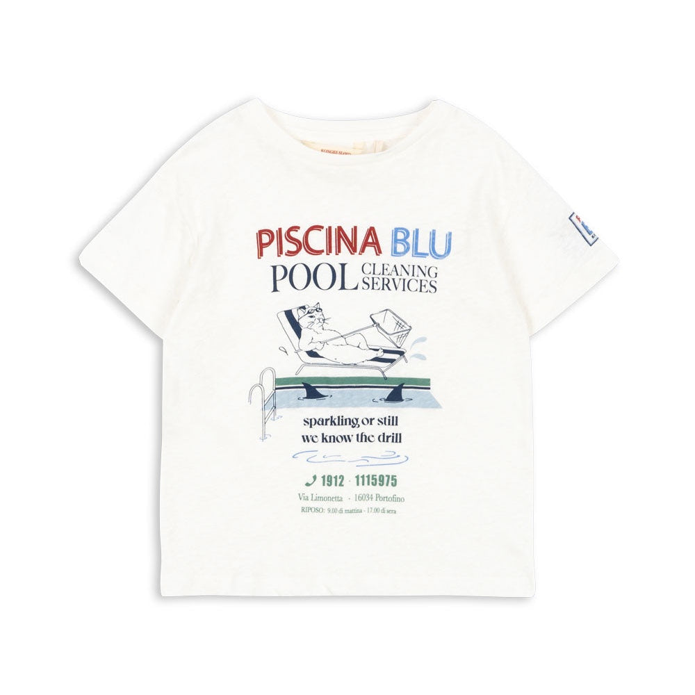 KONGES SLOJD ERA TEE: OFF WHITE / PISCINA