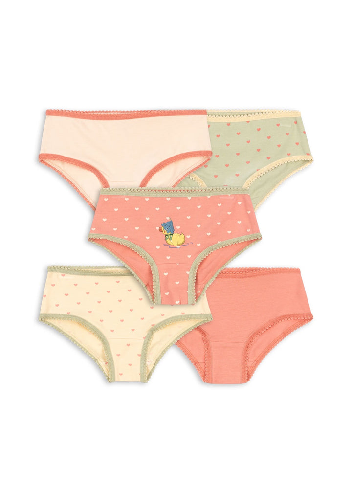 Konges Sløjd Basic Girls Underpants 5pc - kids organic cotton underwear