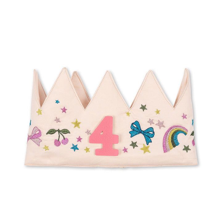 Konges Sløjd Birthday Crown Glitter Rainbow - kids glitter birthday crown
