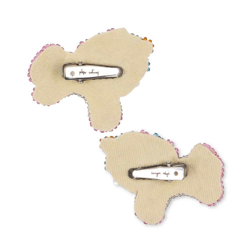KONGES SLOJD BEADED HAIR CLIP 2PC: UNICORN