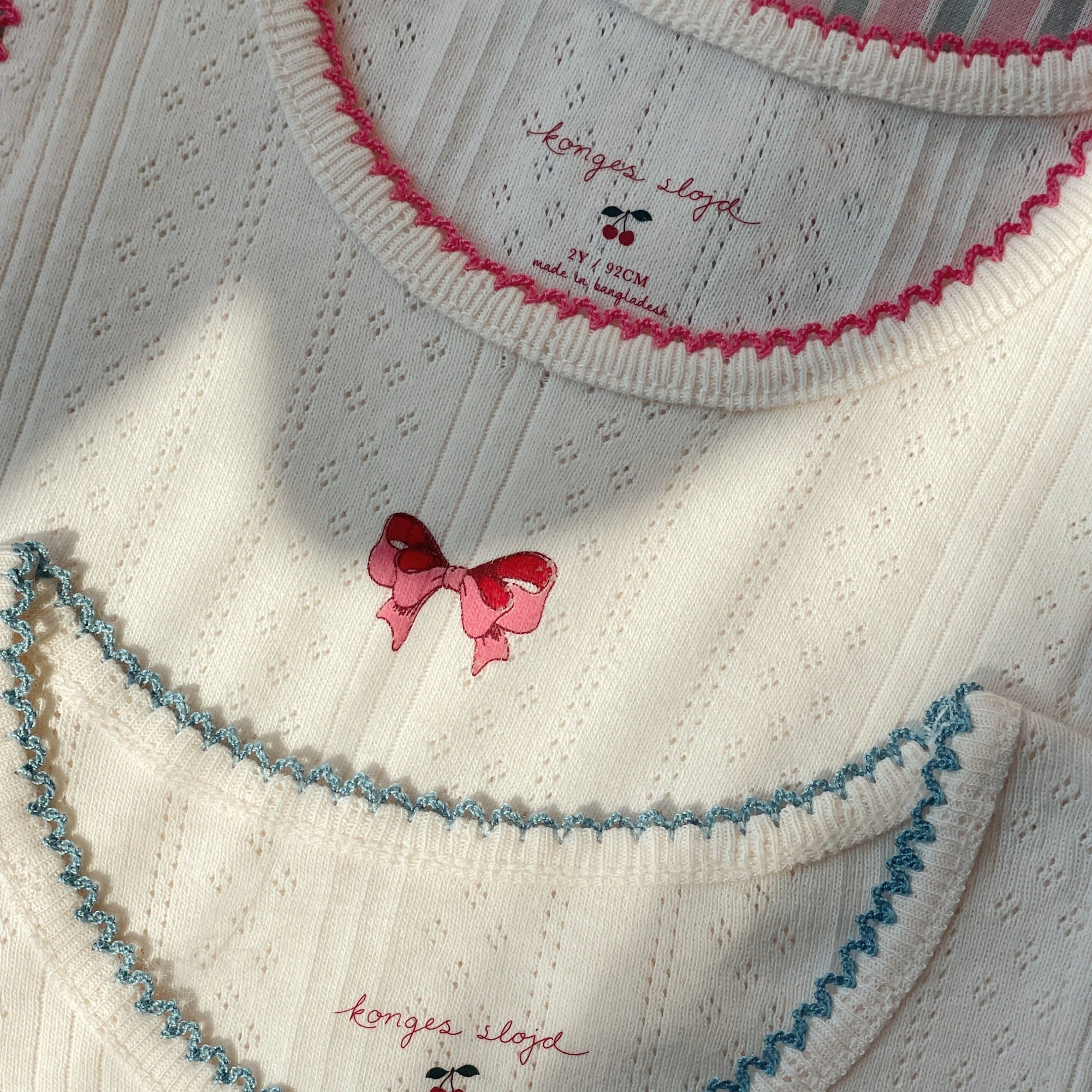 KONGES SLOJD MINNA TANK TOPS 3PC: ANTIQUE WHITE