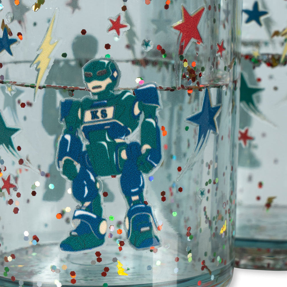 KONGES SLOJD GLITTER CUPS 2PC: HERO ROBOT