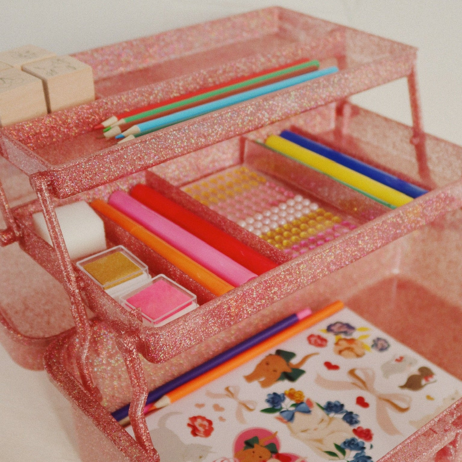 KONGES SLOJD CREATIVE ART CADDY: GLITTER ROSE