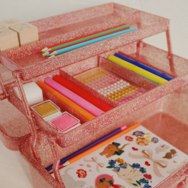 KONGES SLOJD CREATIVE ART CADDY: GLITTER ROSE