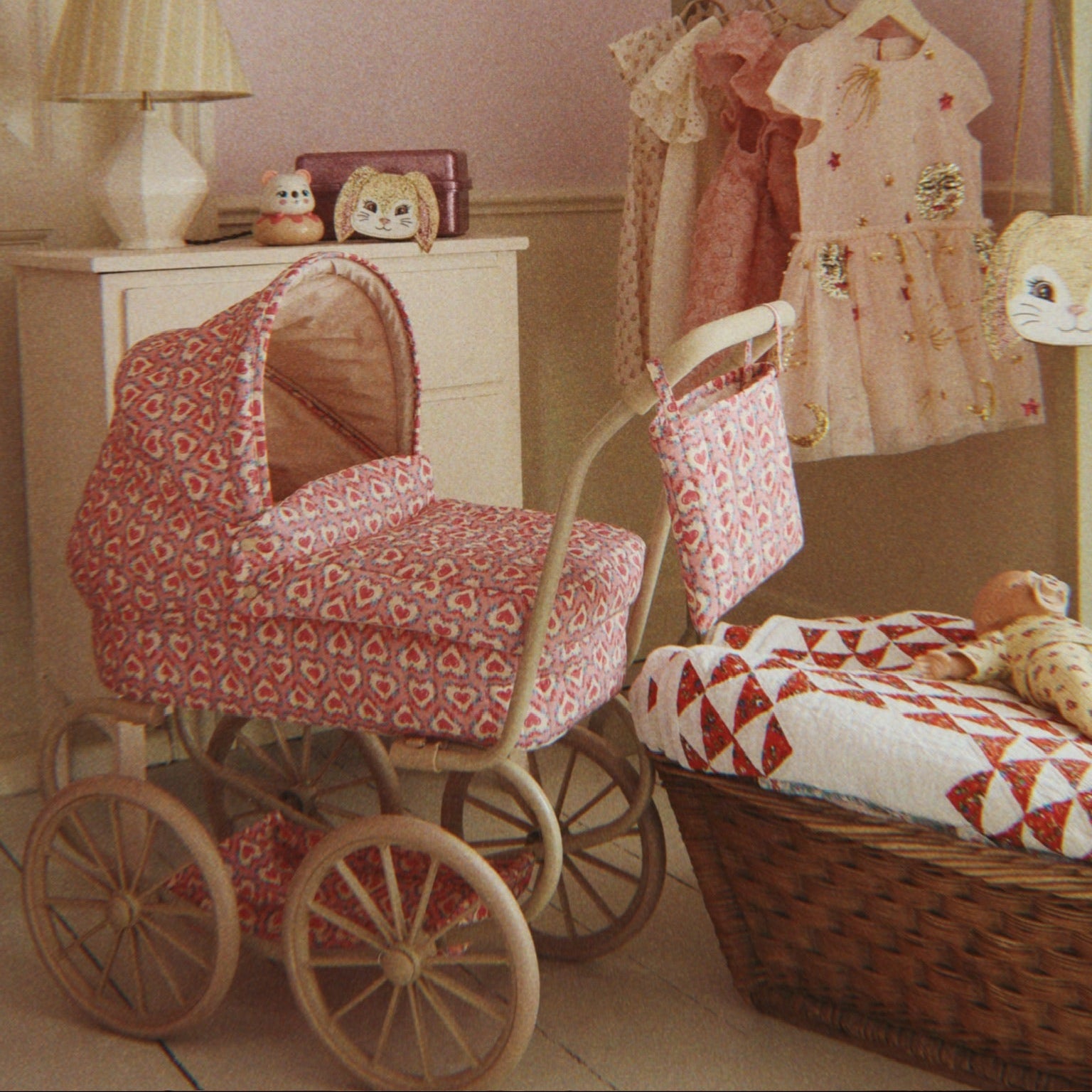 KONGES SLOJD MINNIE DOLL PRAM: FELICE ROSE