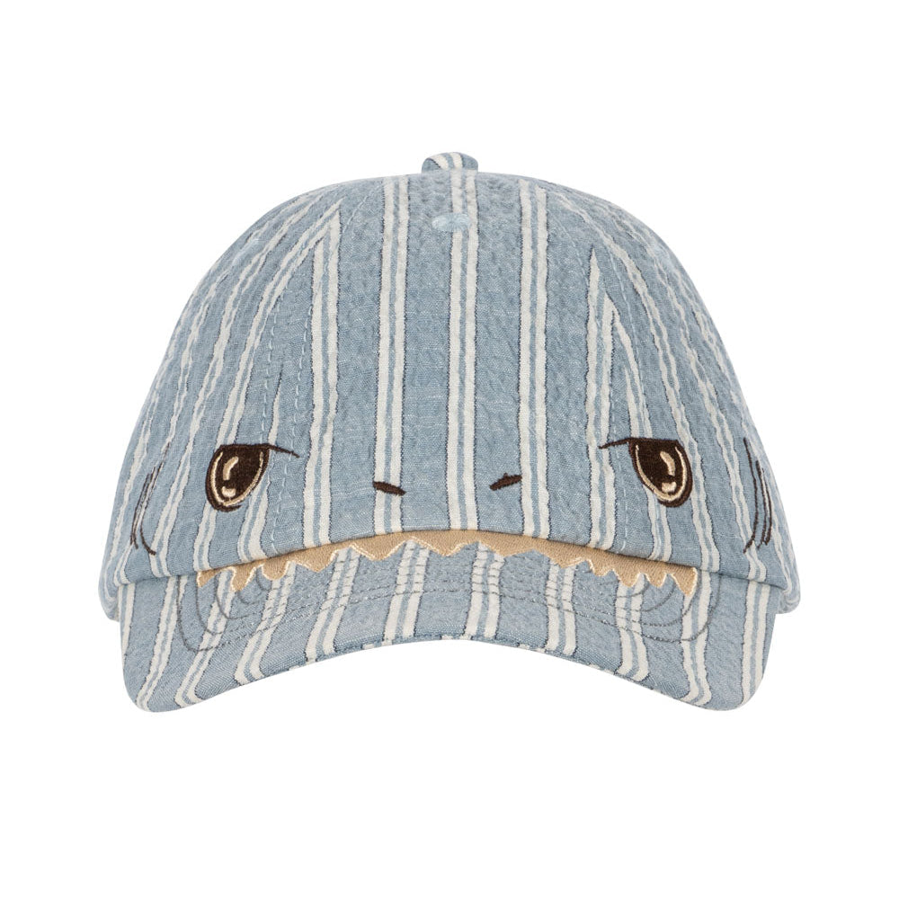 KONGES SLOJD ELLIOT SHARK CAP: TRIO BLEU STRIPE