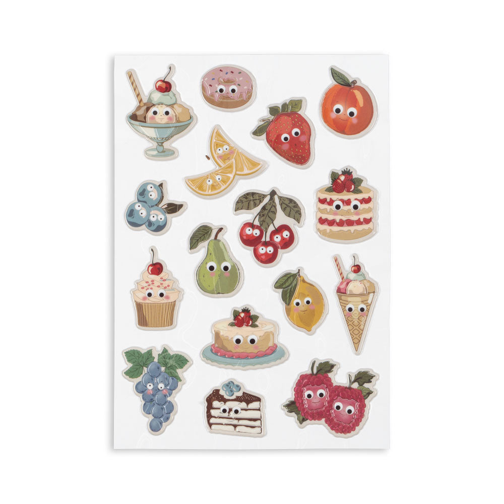 KONGES SLOJD PUFFY STICKERS: FRUITY