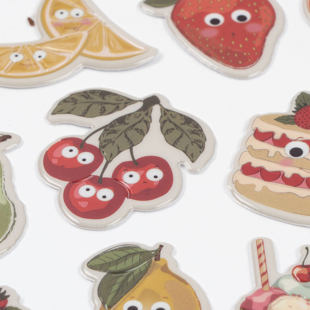 KONGES SLOJD PUFFY STICKERS: FRUITY