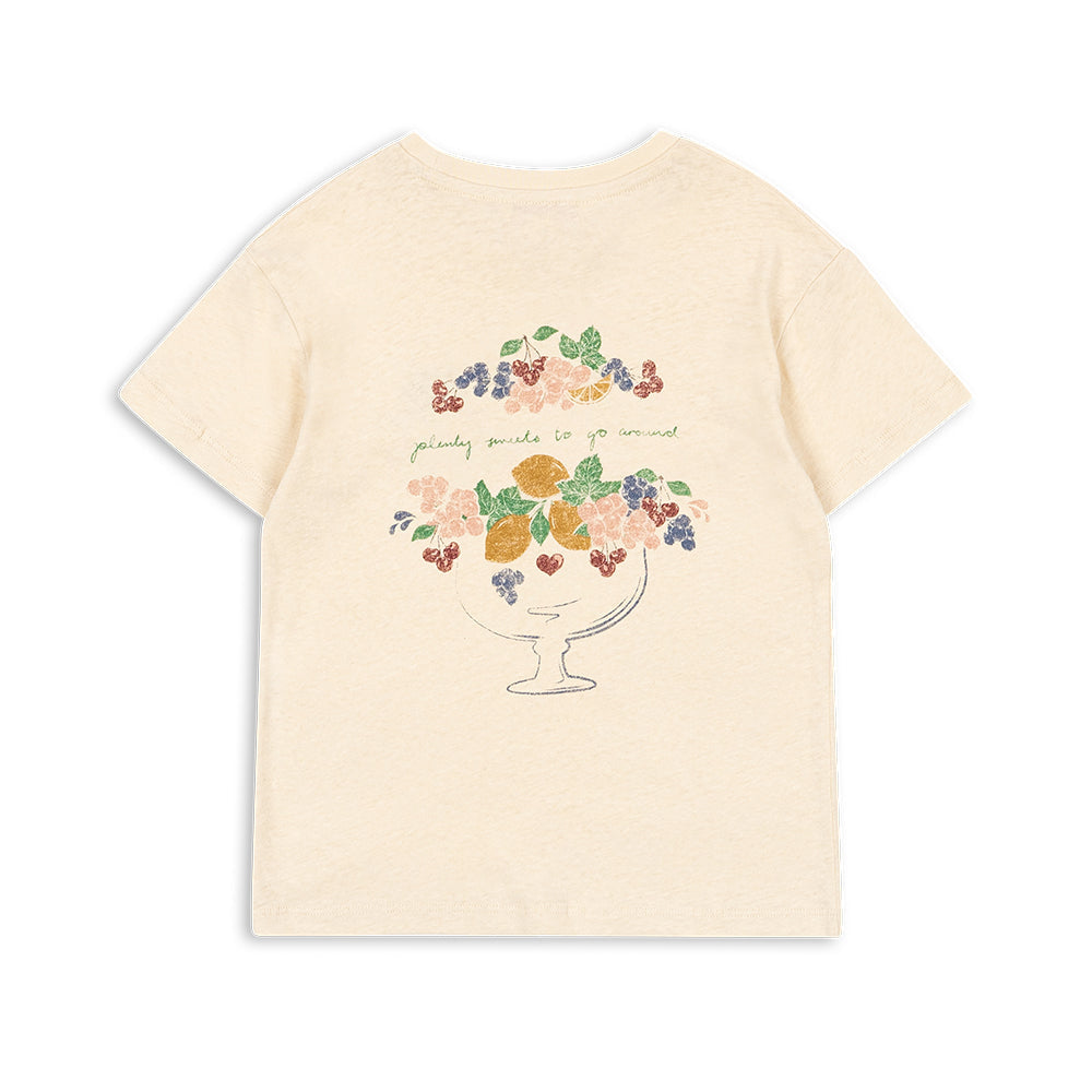 KONGES SLOJD ERA TEE: BUTTERCREAM / JUICY