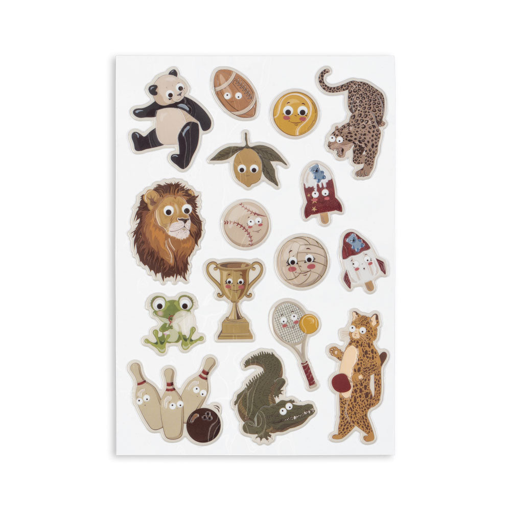 KONGES SLOJD PUFFY STICKERS: ANIMALS
