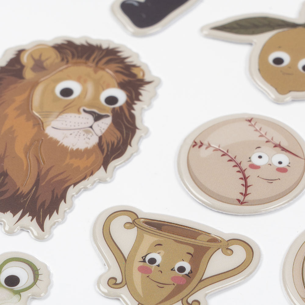 KONGES SLOJD PUFFY STICKERS: ANIMALS